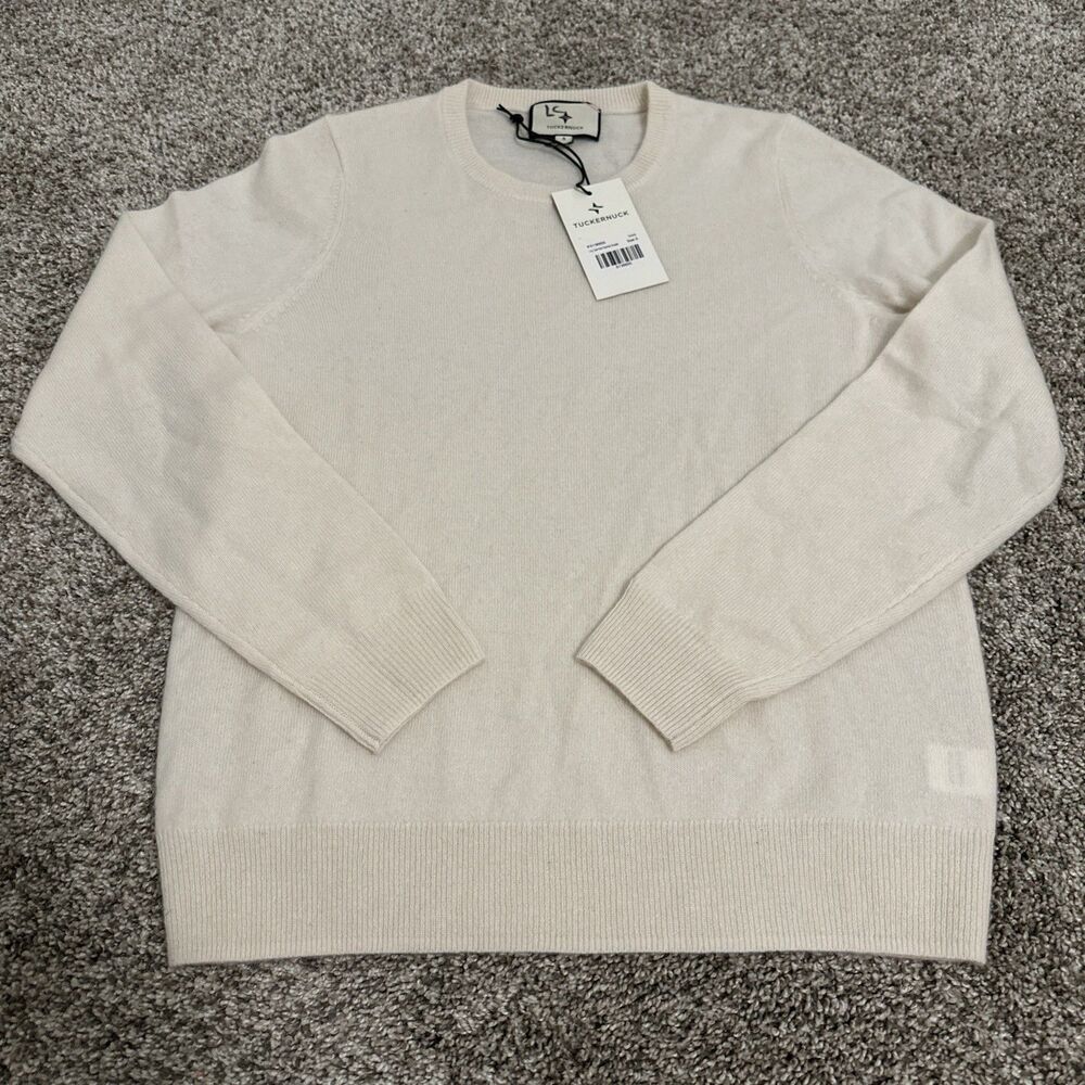 Tuckernuck Ivory Cashmere Pullover Crewneck Sweater Women’s Size Small NWT